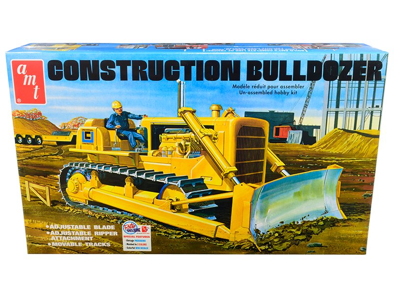 skill 3 model kit construction bulldozer 1/25 scale model by amt skill 3 model kit construction bulldozer 1/25 scale model by amt