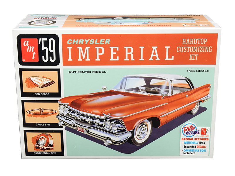skill 2 model kit 1959 chrysler imperial 3 in 1 kit 1/25 scale model by amt skill 2 model kit 1959 chrysler imperial 3 in 1 kit 1/25 scale model by amt