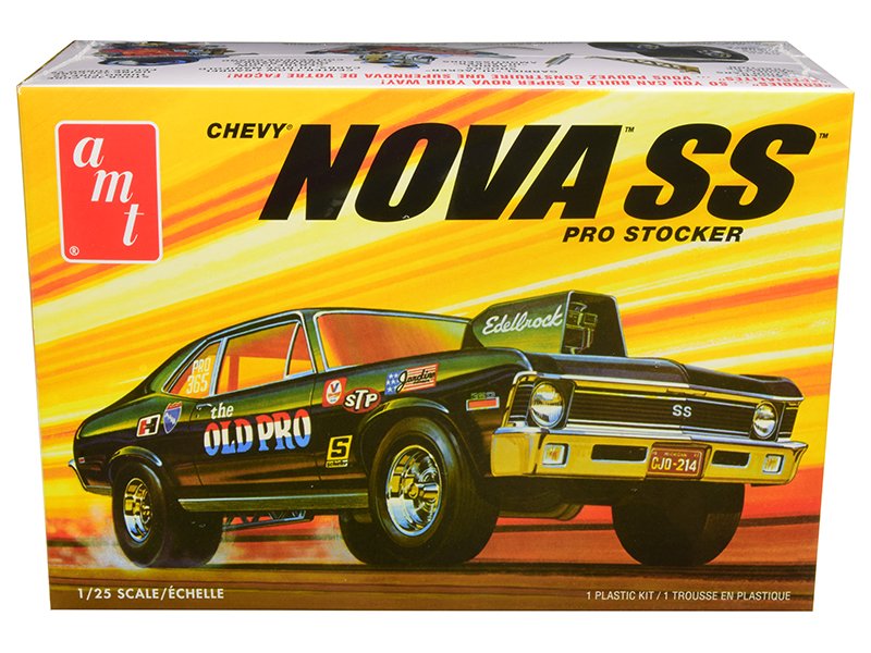 skill 2 model kit 1972 chevrolet nova ss "pro stocker" 1/25 scale model by amt skill 2 model kit 1972 chevrolet nova ss "pro stocker" 1/25 scale model by amt
