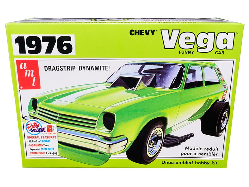 skill 2 model kit 1976 chevrolet vega funny car 1/25 scale model by amt skill 2 model kit 1976 chevrolet vega funny car 1/25 scale model by amt
