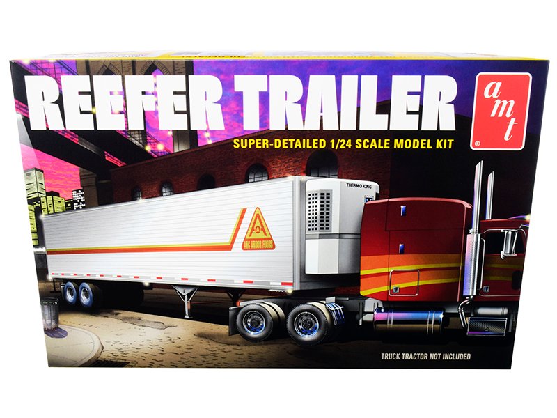skill 3 model kit reefer trailer 1/24 scale model by amt skill 3 model kit reefer trailer 1/24 scale model by amt