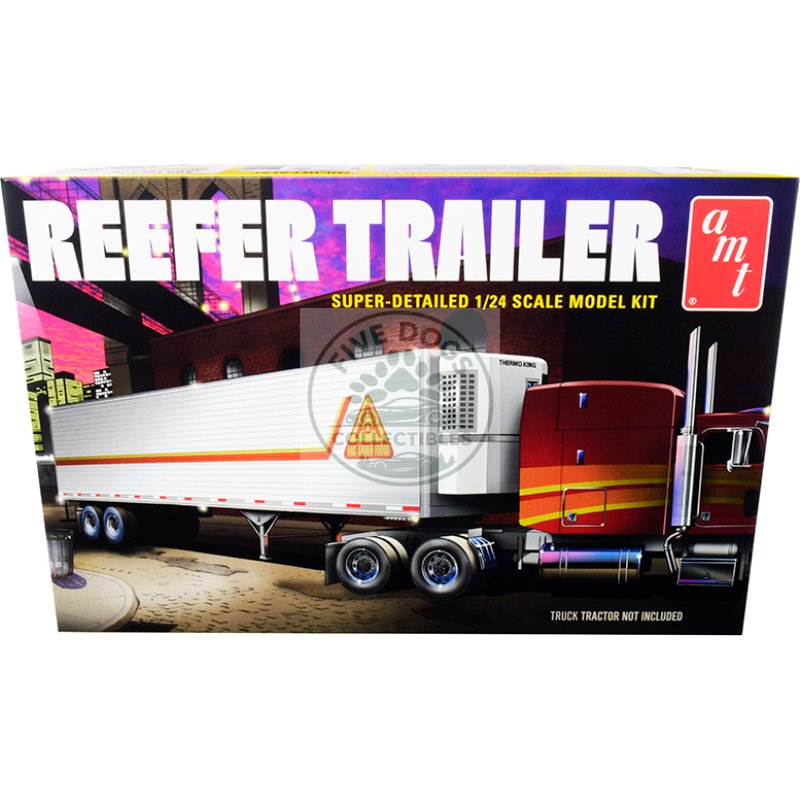 skill 3 model kit reefer trailer 1/24 scale model by amt