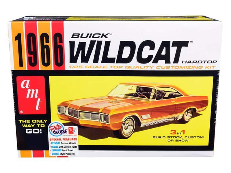 1966 Buick Wildcat Model Kit Detailed 1966 Buick Wildcat scale model kit for collectors and hobbyists.