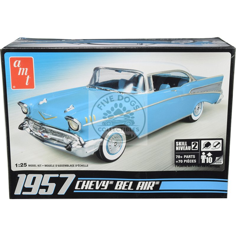 skill 2 model kit 1957 chevrolet bel air 1/25 scale model by amt