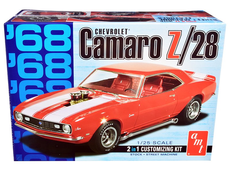 skill 2 model kit 1968 chevrolet camaro z/28 2 in 1 kit 1/25 scale model by amt skill 2 model kit 1968 chevrolet camaro z/28 2 in 1 kit 1/25 scale model by amt