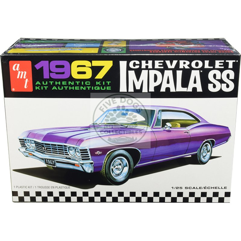 skill 2 model kit 1967 chevrolet impala ss 1/25 scale model by amt
