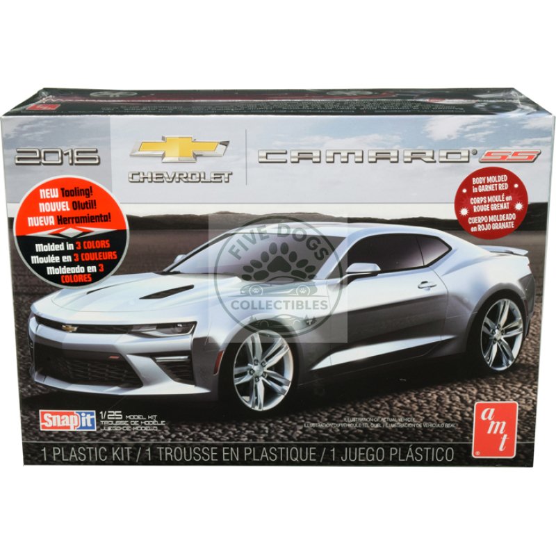 skill 1 snap model kit 2016 chevrolet camaro ss 1/25 scale model by amt