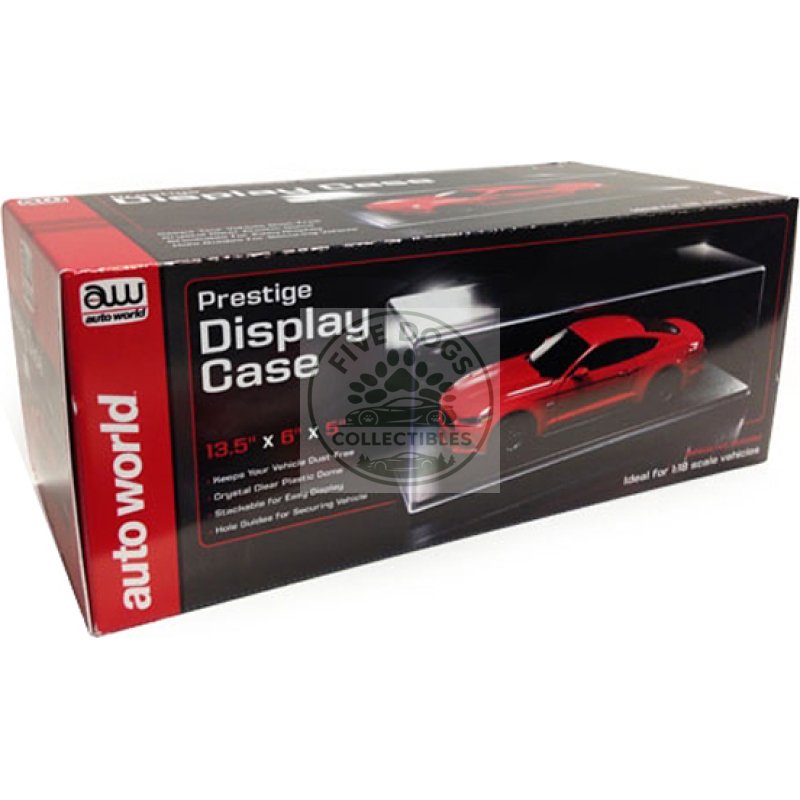 prestige collectible display show case for 1/24 1/18 scale model cars by auto world