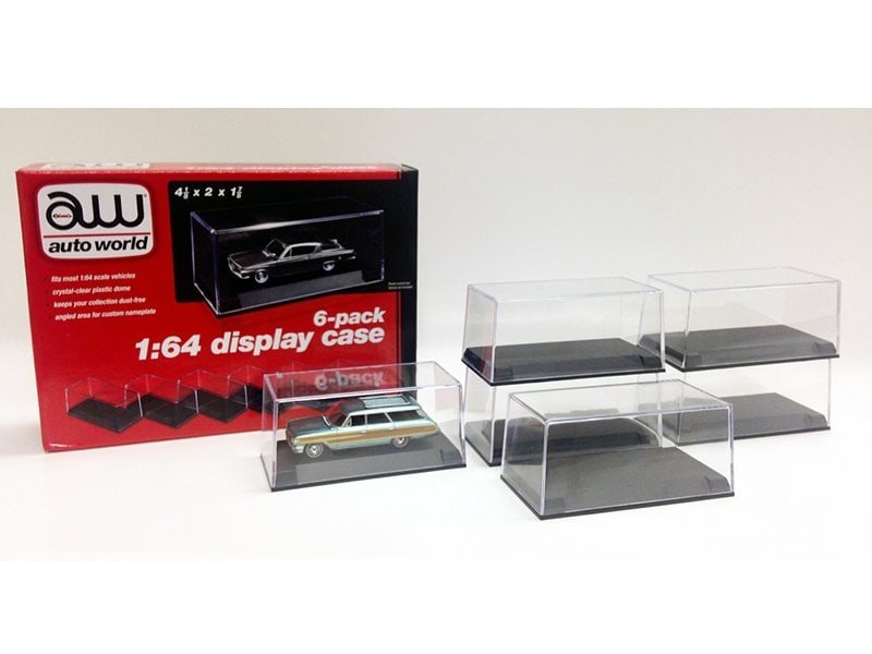 6 collectible display show cases for 1/64 scale model cars by auto world 6 collectible display show cases for 1/64 scale model cars by auto world