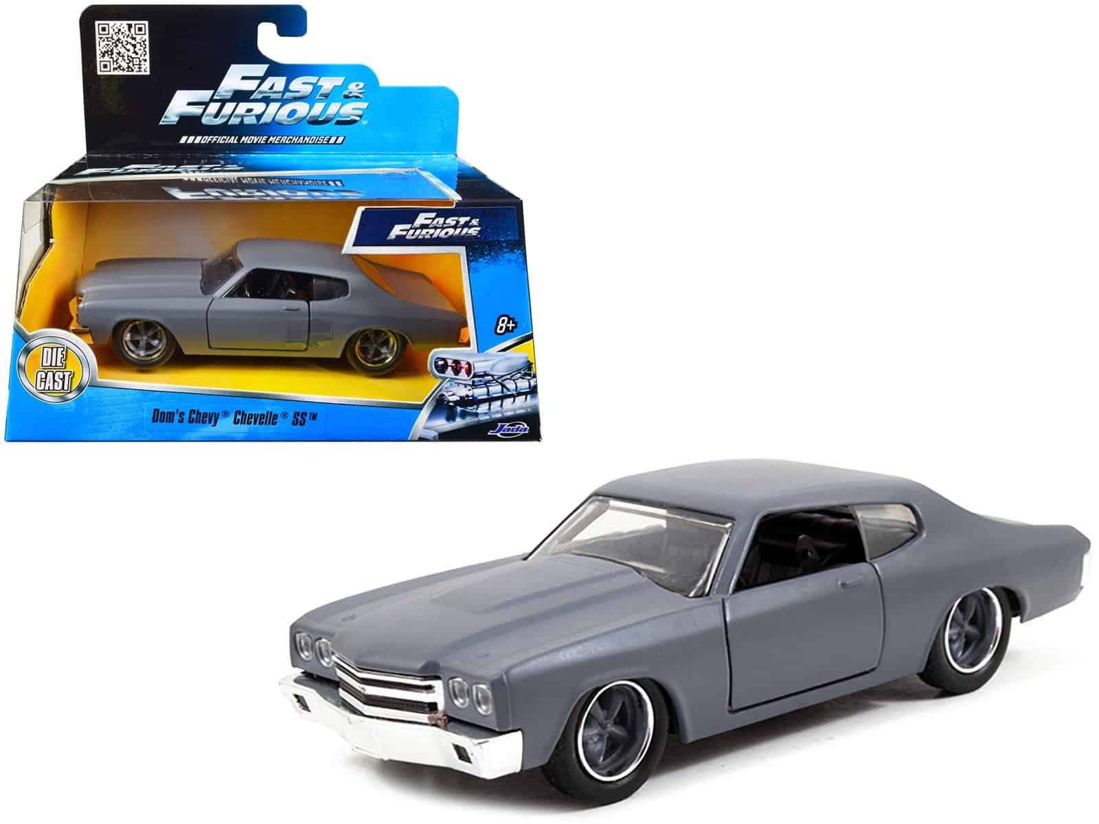 dom's chevrolet chevelle ss primer grey "fast & furious" movie 1/32 diecast model car by jada dom's chevrolet chevelle ss primer grey "fast & furious" movie 1/32 diecast model car by jada