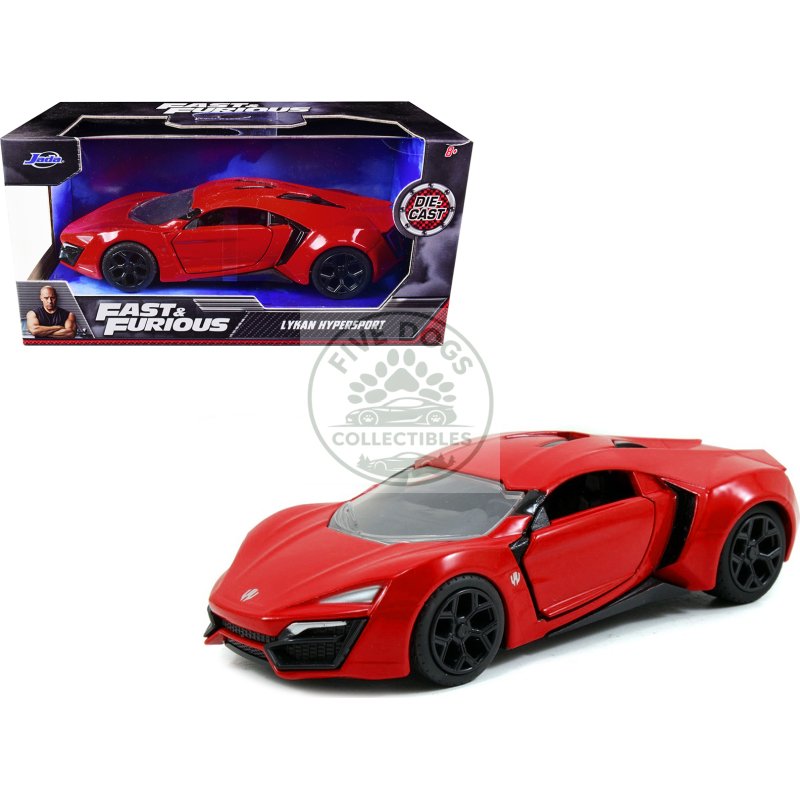 lykan hypersport red "fast & furious 7" (2015) movie 1/32 diecast model car by jada