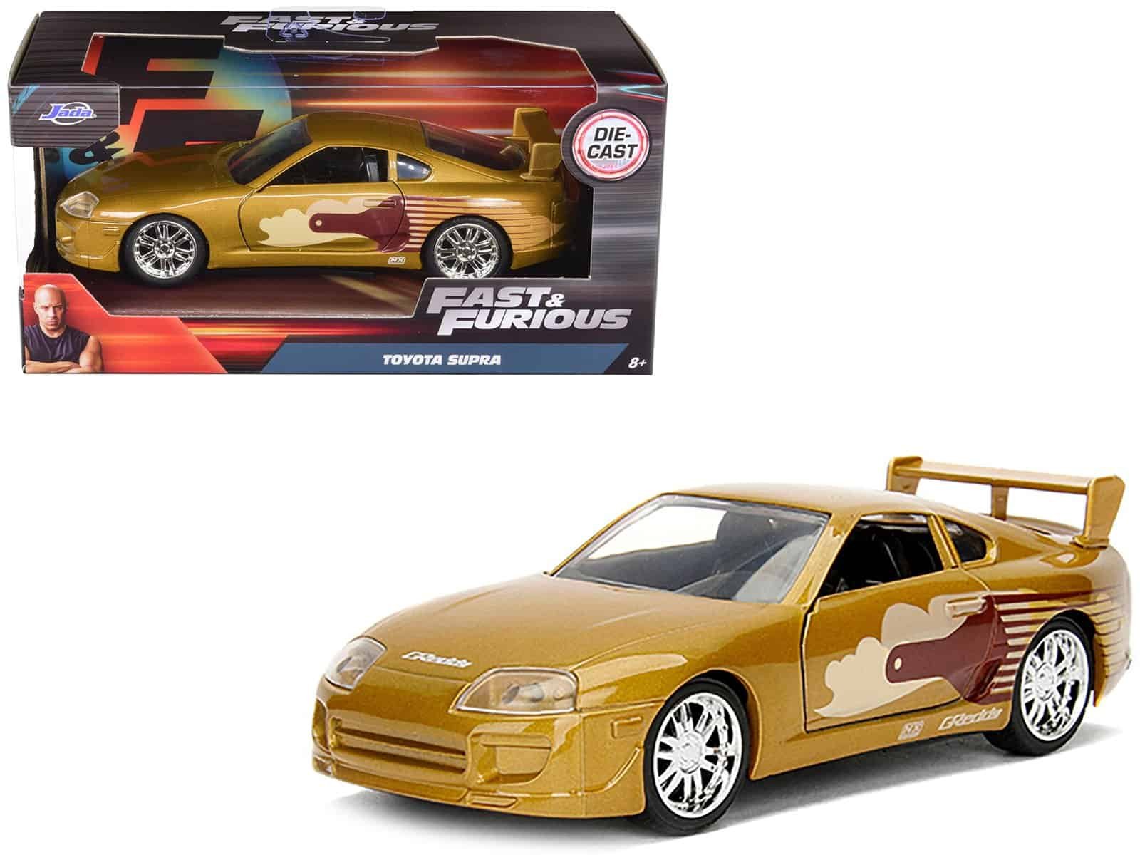 slap jack's toyota supra gold "fast & furious" movie 1/32 diecast model car by jada slap jack's toyota supra gold "fast & furious" movie 1/32 diecast model car by jada