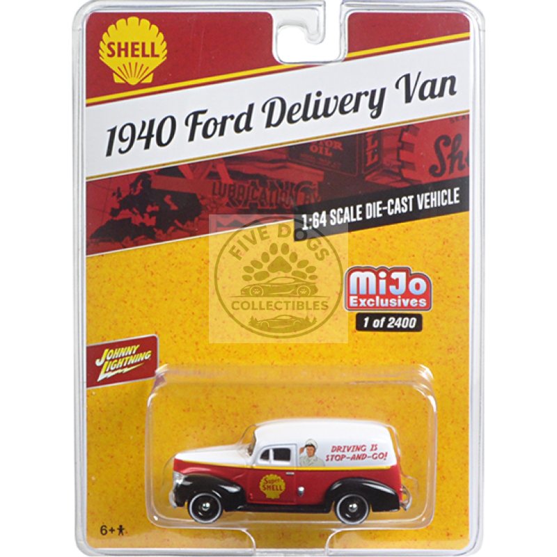 1940 ford delivery van "shell" 1/64 diecast model car by johnny lightning