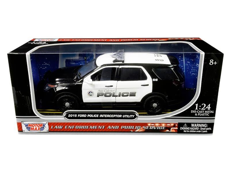 Ford Police Interceptor Utility Die-Cast Model Car Detailed 1:24 scale Ford Police Interceptor Utility die-cast model for collectors and enthusiasts.