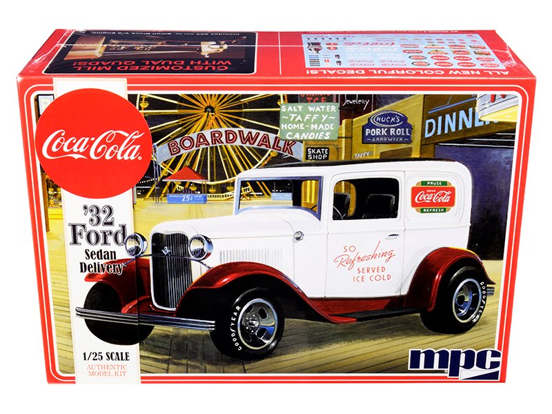 skill 3 model kit 1932 ford sedan delivery "coca cola" 1/25 scale model by mpc skill 3 model kit 1932 ford sedan delivery "coca cola" 1/25 scale model by mpc