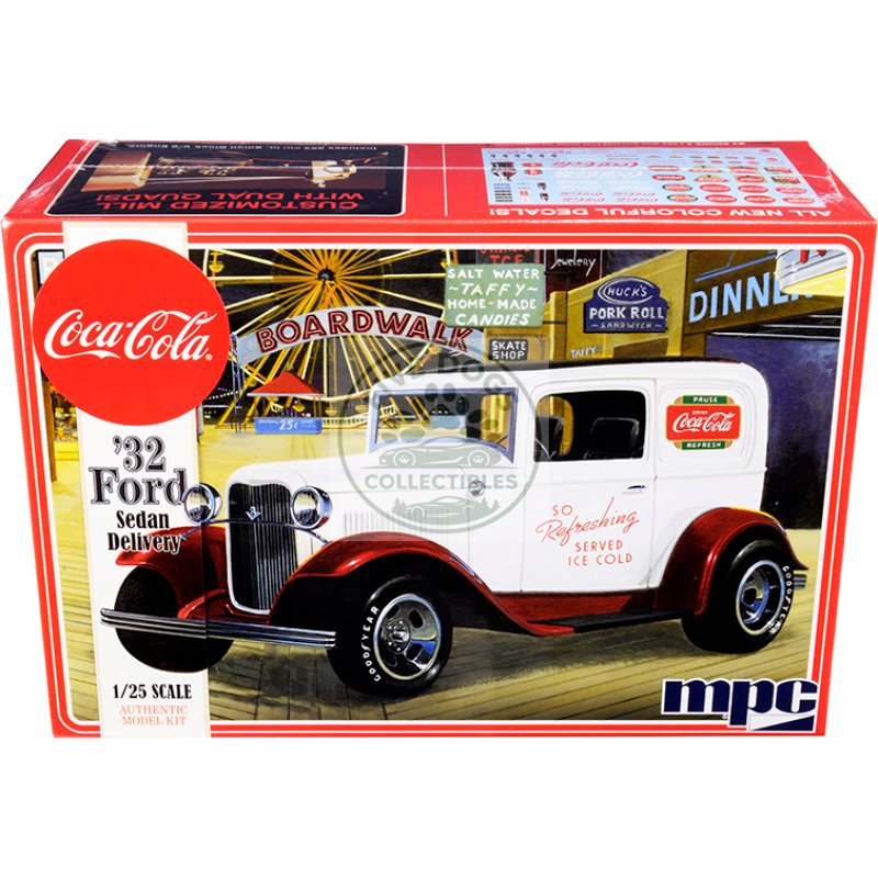 skill 3 model kit 1932 ford sedan delivery "coca cola" 1/25 scale model by mpc