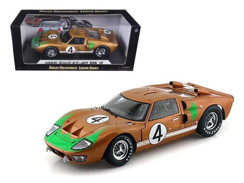 1966 ford gt 40 mk 2 gold #4 1/18 diecast car model by shelby collectibles 1966 ford gt 40 mk 2 gold #4 1/18 diecast car model by shelby collectibles