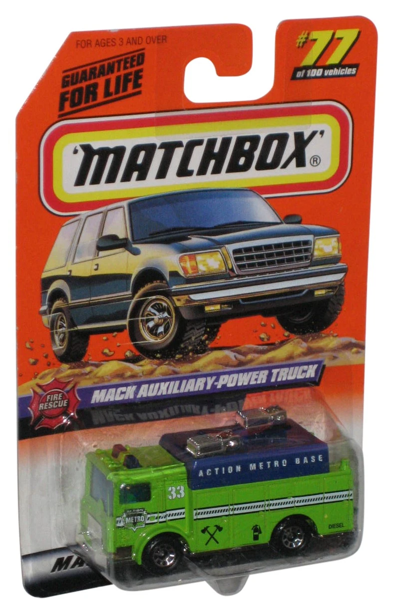 matchbox mack auxiliary power truck fire rescue series matchbox mack auxiliary power truck fire rescue series