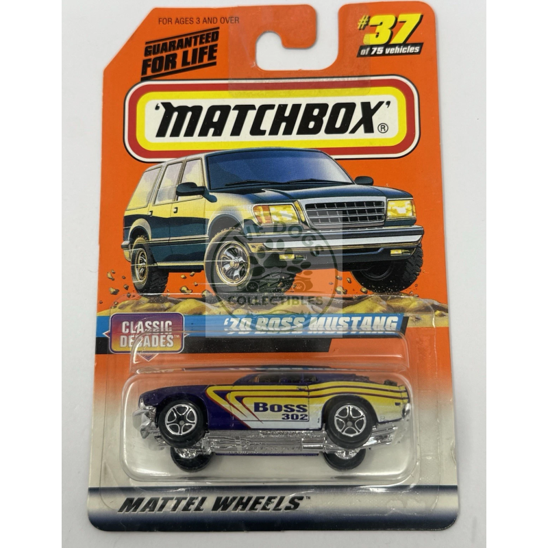 matchbox '70 boss mustang classic decades series