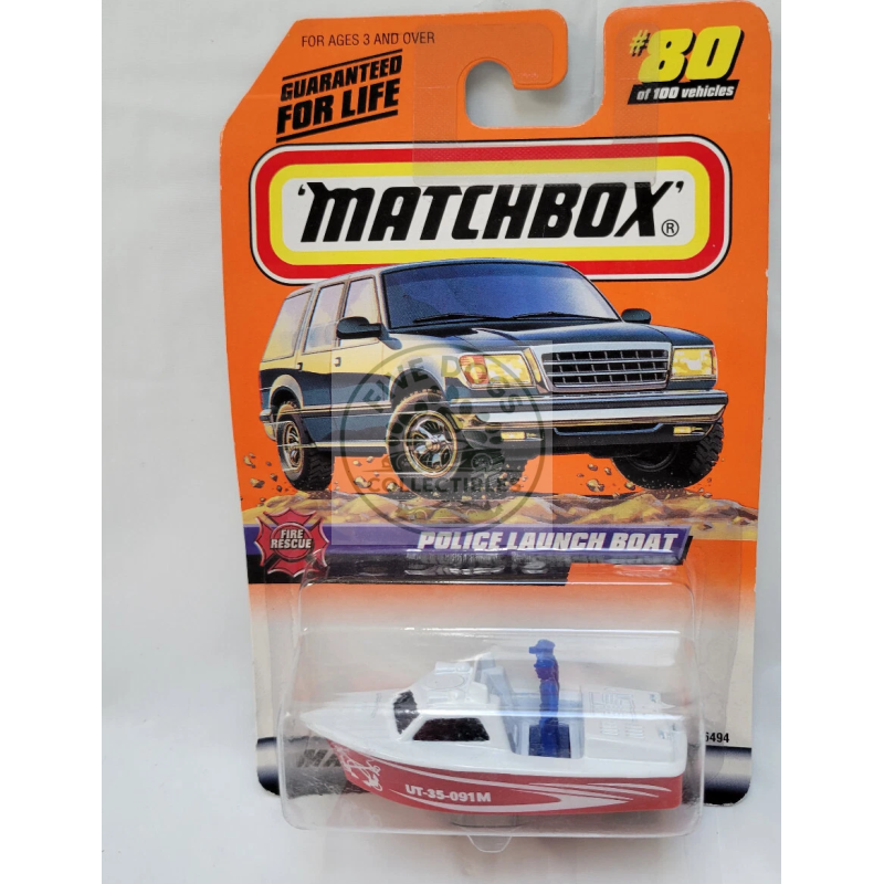 matchbox police launch boat fire rescue series