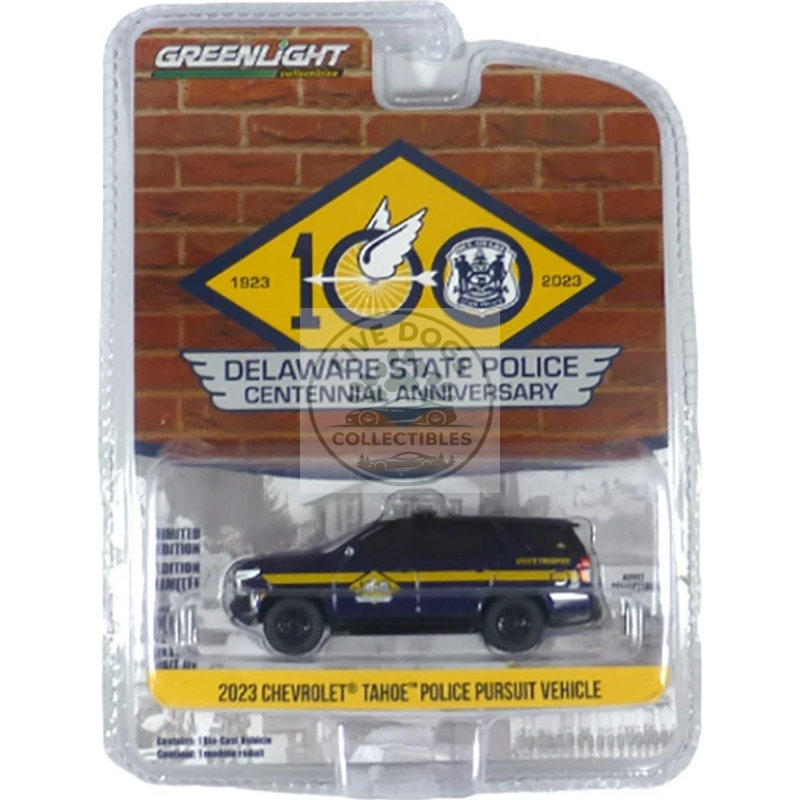 greenlight 2023 chevrolet tahoe police pursuit vehicle delaware state police 100th anniversary edition