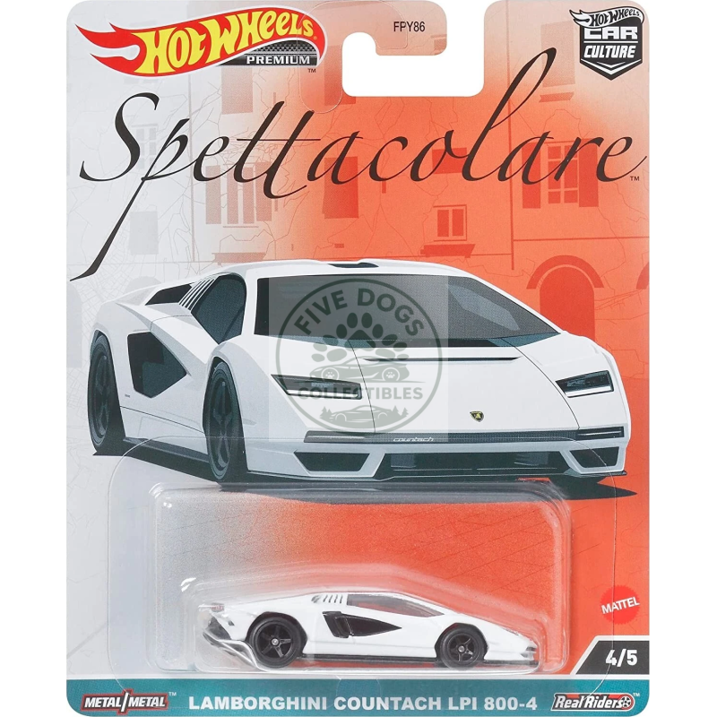 hot wheels premium car culture lamborghini countach lpi 800 4 spettacolare series