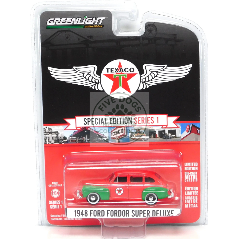 greenlight texaco 1948 ford fordor super deluxe 1:64 diecast