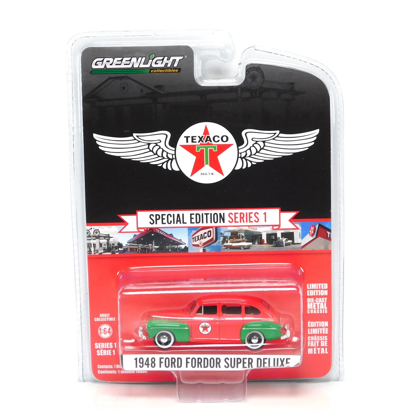 greenlight texaco 1948 ford fordor super deluxe 1:64 diecast greenlight texaco 1948 ford fordor super deluxe 1:64 diecast