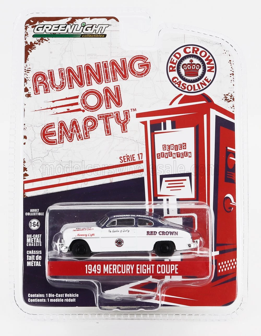 41170b red crown 1949 mercury eight coupe running empty 16 greenlight diecast 1:64 41170b red crown 1949 mercury eight coupe running empty 16 greenlight diecast 1:64