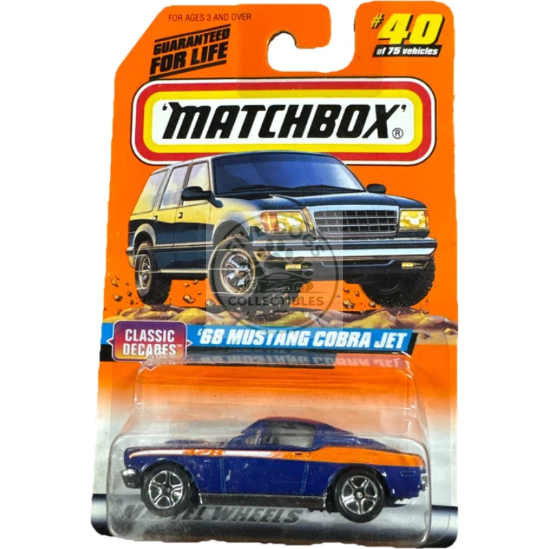 matchbox '68 mustang cobra jet classic decades series