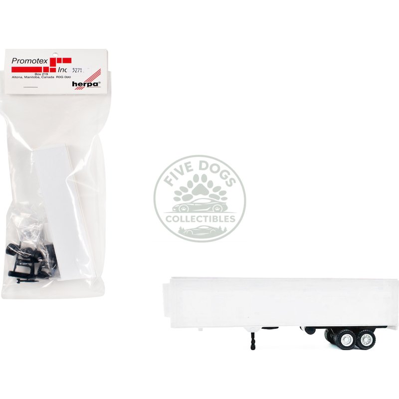 40ft refrigerated (reefer) trailer white 1/87 (ho) plastic model by promotex