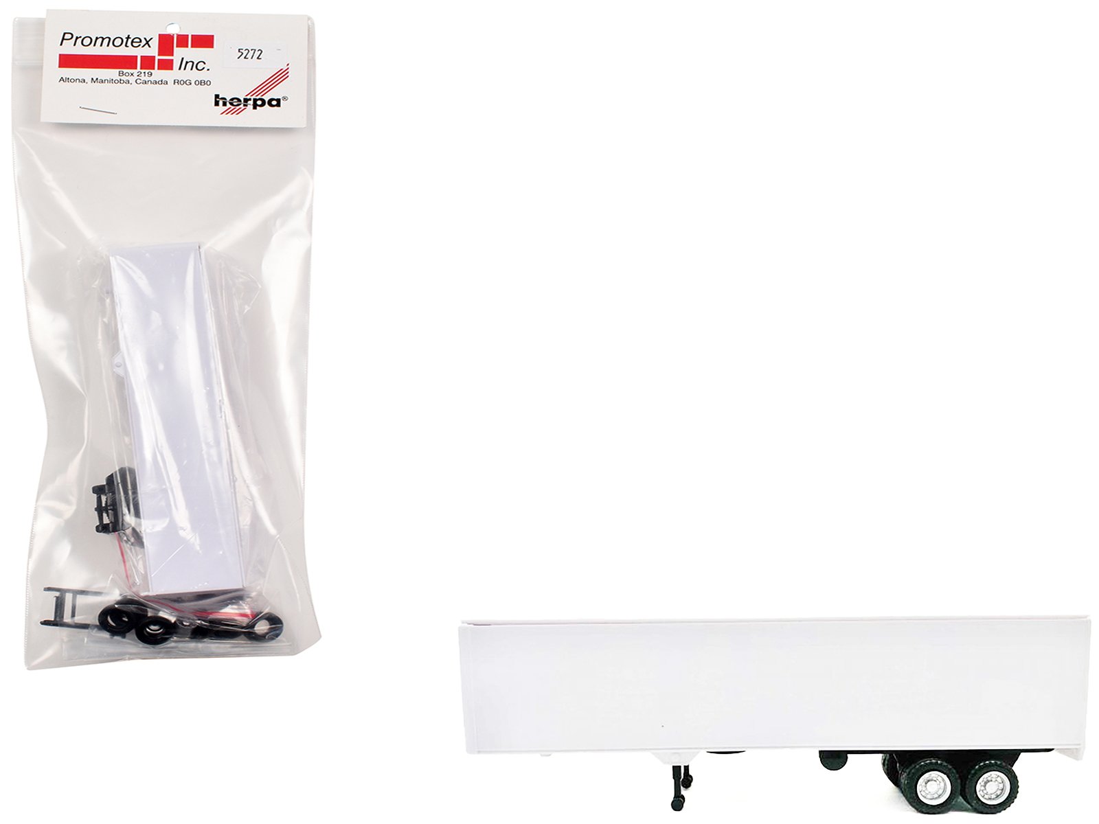 40ft dry van trailer white 1/87 (ho) plastic model by promotex 40ft dry van trailer white 1/87 (ho) plastic model by promotex
