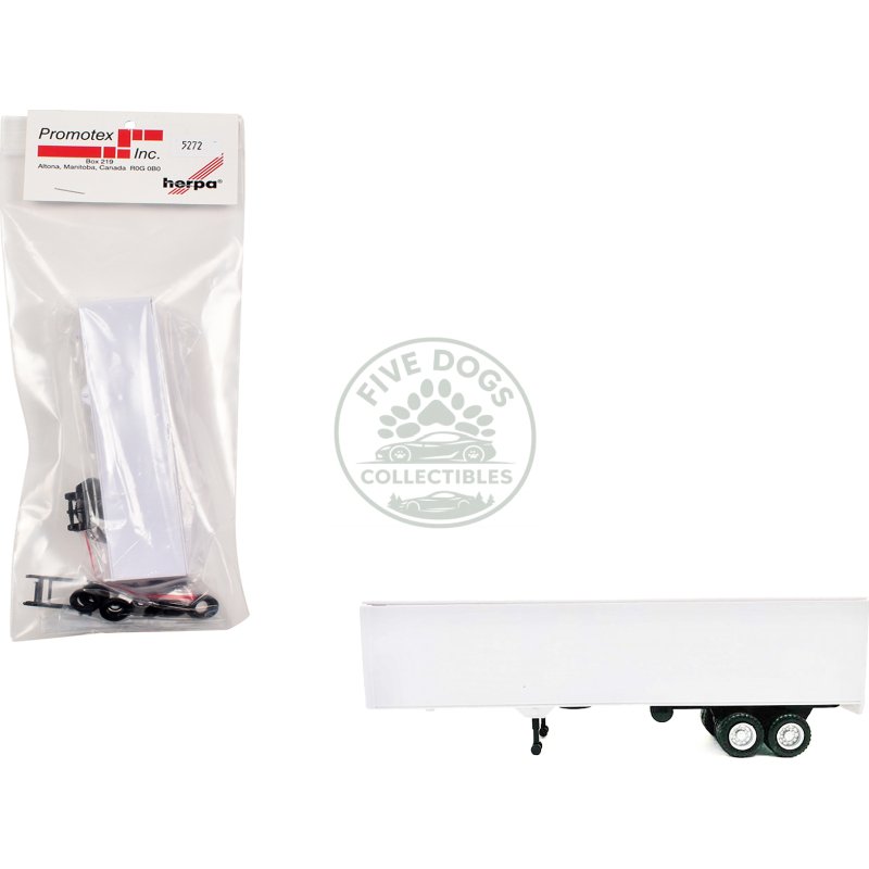 40ft dry van trailer white 1/87 (ho) plastic model by promotex