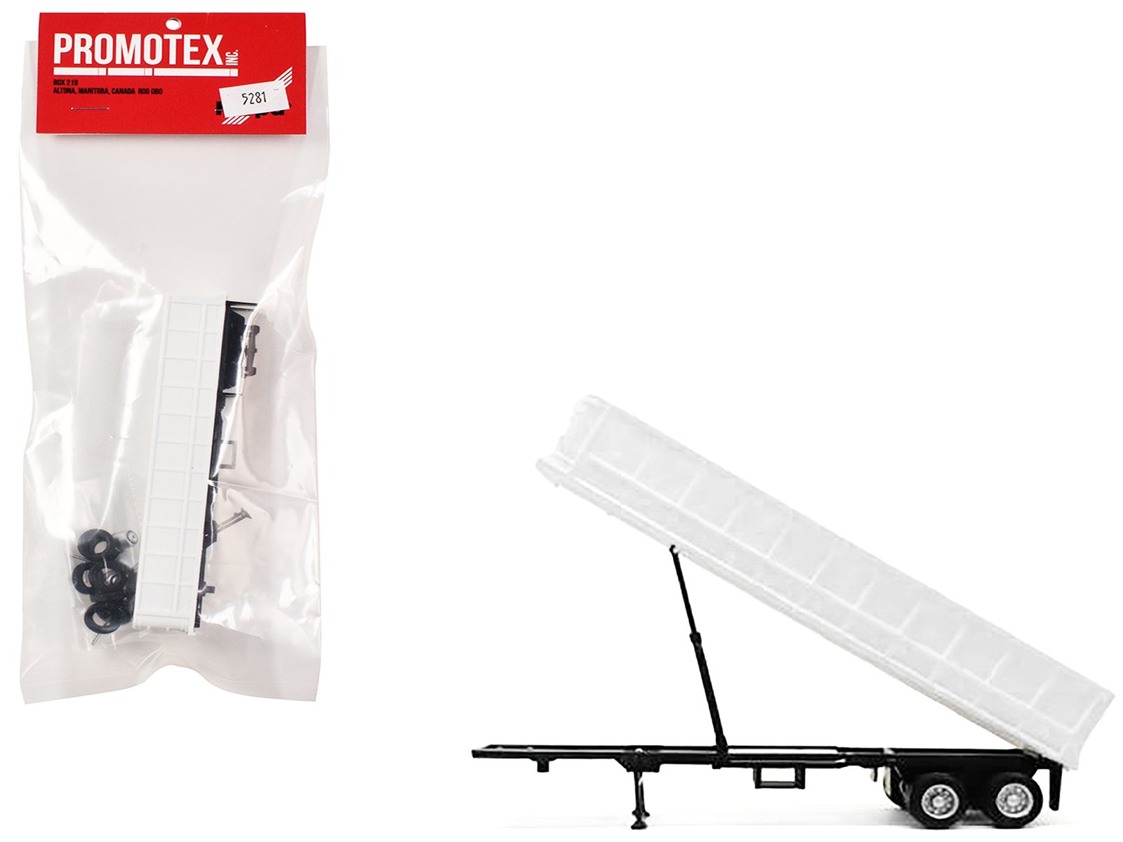 36ft gravel trailer white 1/87 (ho) plastic model by promotex 36ft gravel trailer white 1/87 (ho) plastic model by promotex