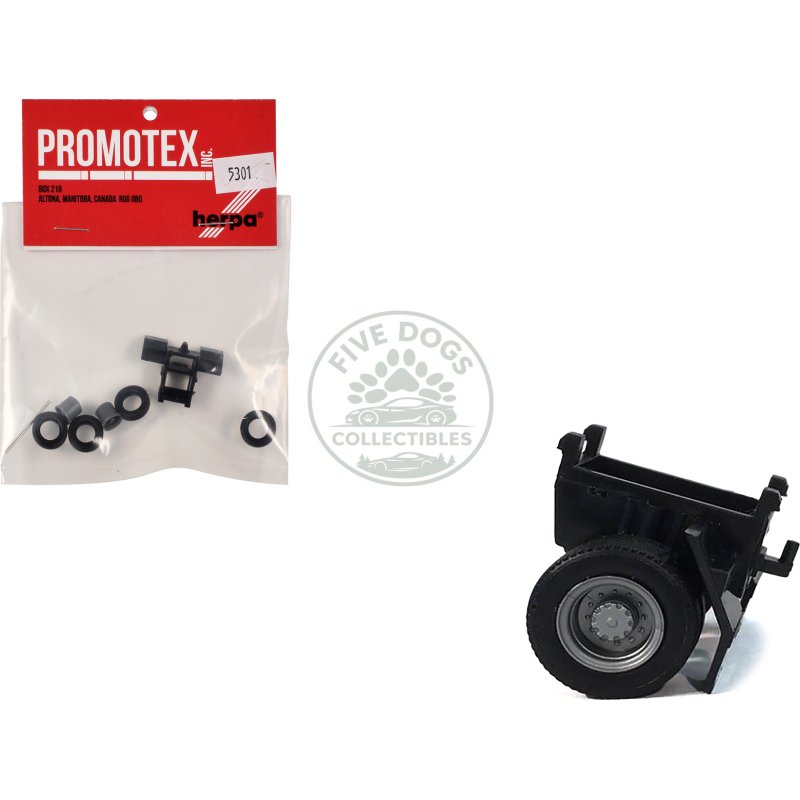 single axle trailer chassis 1/87 (ho) plastic model by promotex