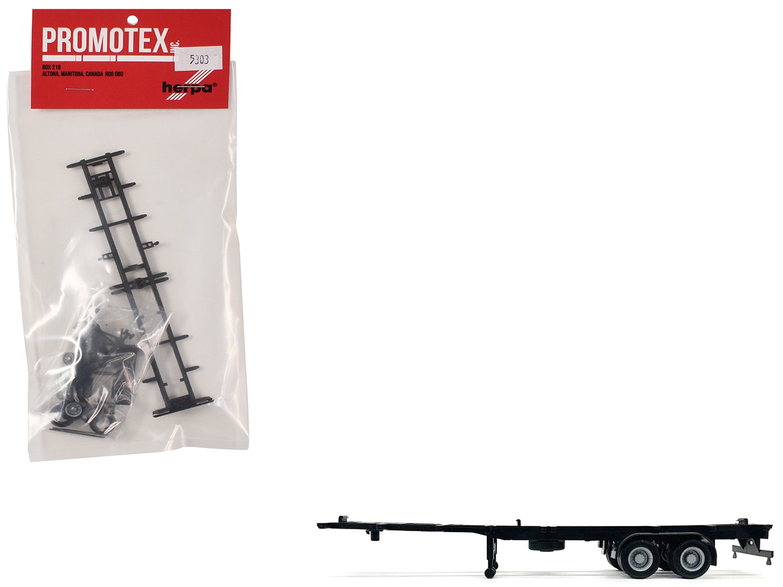 container chassis for 2 axle 40ft trailer 1/87 (ho) plastic model by promotex container chassis for 2 axle 40ft trailer 1/87 (ho) plastic model by promotex