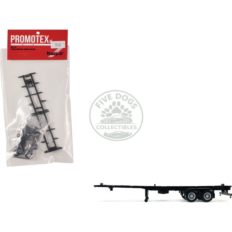 container chassis for 2 axle 40ft trailer 1/87 (ho) plastic model by promotex