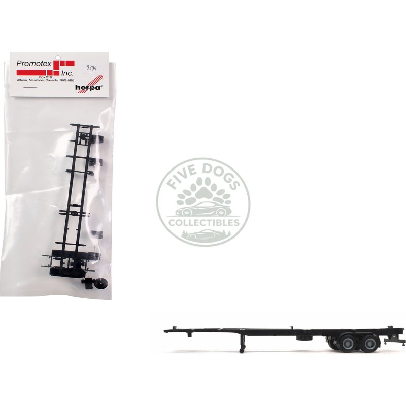 container chassis for 2 axle 48ft trailer 1/87 (ho) plastic model by promotex
