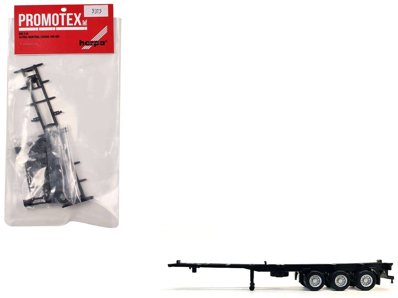 container chassis for 3 axle 40ft trailer 1/87 (ho) plastic model by promotex container chassis for 3 axle 40ft trailer 1/87 (ho) plastic model by promotex