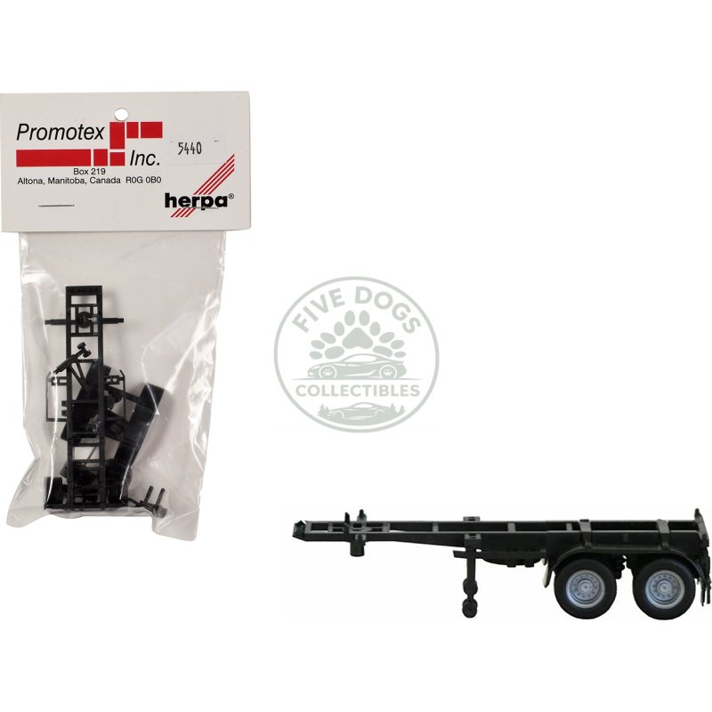 20ft container chassis 1/87 (ho) plastic model by promotex