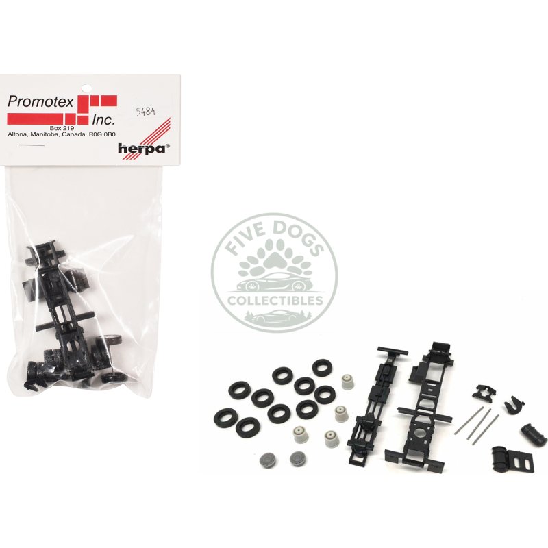 short chassis kit for kenworth peterbilt and gmc cabs 1/87 (ho) plastic model by promotex