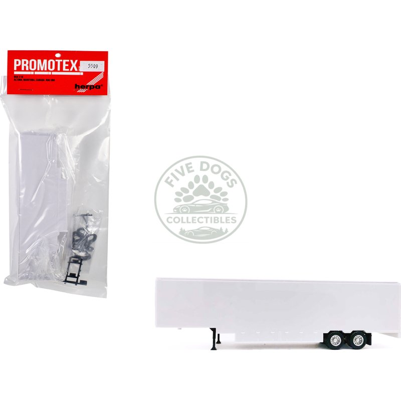 48ft moving van trailer light gray 1/87 (ho) plastic model by promotex