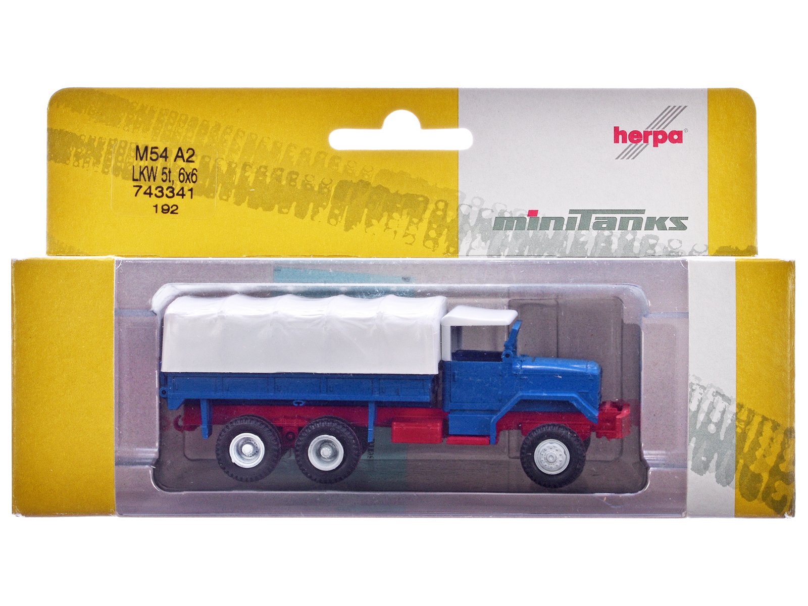 am general m54 6x6 5/10 ton truck blue with white top 1/87 (ho) plastic model car by promotex am general m54 6x6 5/10 ton truck blue with white top 1/87 (ho) plastic model car by promotex