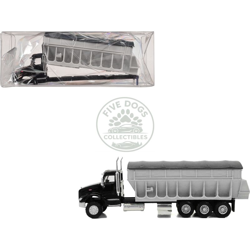 peterbilt 579 potato/sugar beet truck black 1/87 (ho) plastic model car by promotex