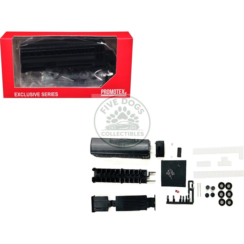 model kit school bus 1/87 (ho) plastic model by promotex