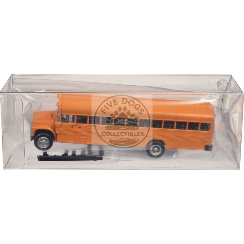 school bus yellow with stop sign 1/87 (ho) plastic model by promotex