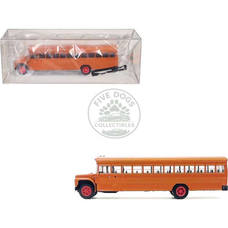school bus orange 1/87 (ho) plastic model by promotex