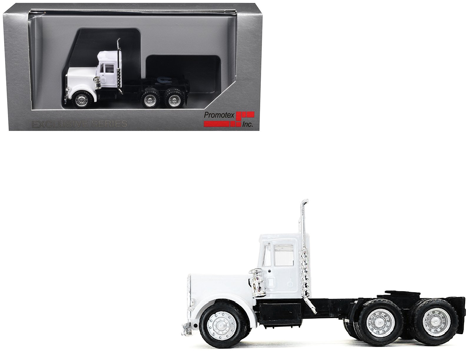 peterbilt short day cab white 1/87 (ho) plastic model car by promotex peterbilt short day cab white 1/87 (ho) plastic model car by promotex