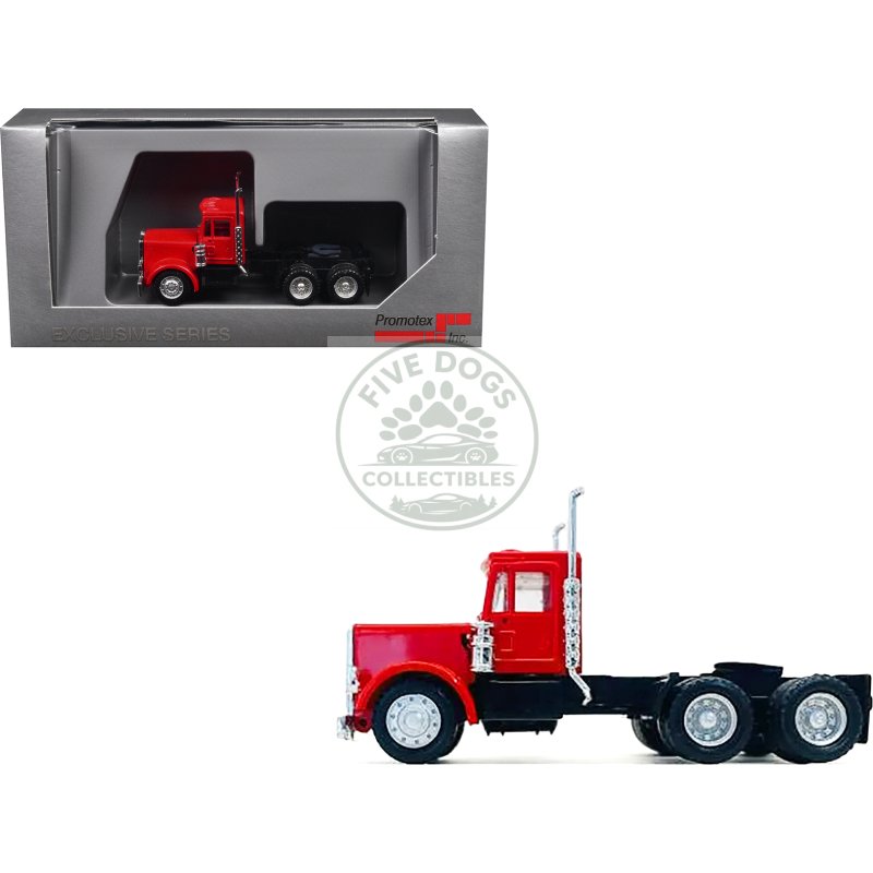 peterbilt short day cab red 1/87 (ho) plastic model car by promotex