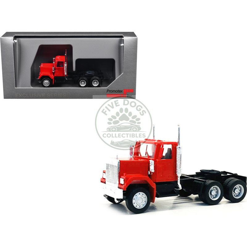gmc short day cab red 1/87 (ho) plastic model car by promotex